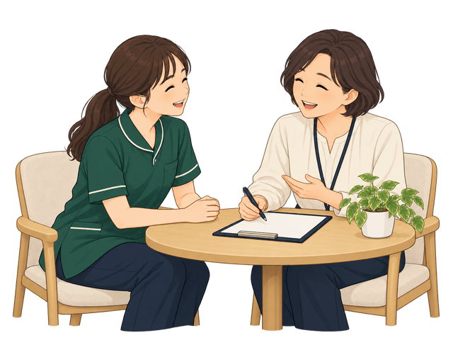 希望条件を整理して相談へ進むイラスト